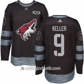 Män Ishockey Arizona Coyotes Tröja Clayton Keller 9 1917-2017 100th Anniversary Adidas Svart Authentic